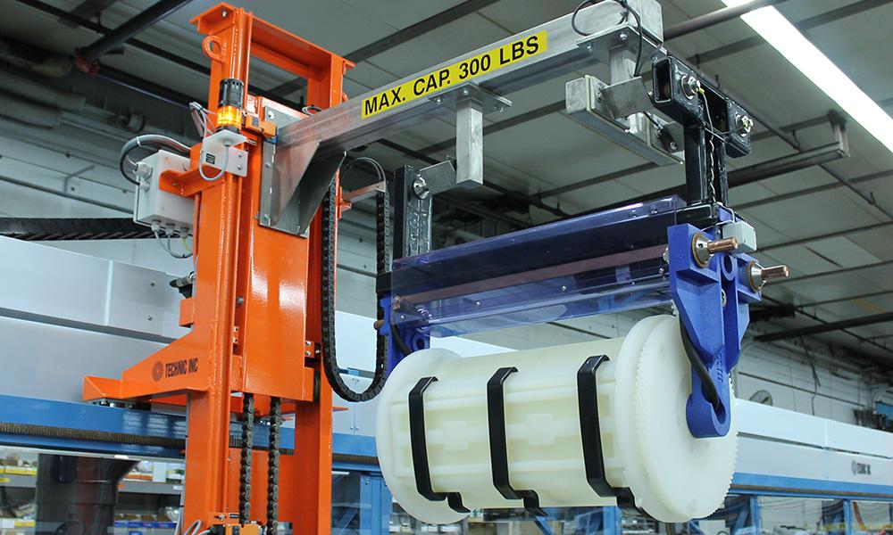 Cantilever Sidearm Hoist Systems Automatic, Manual Rack and Barrel